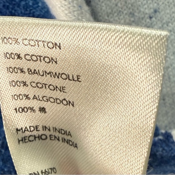 We The Free People Billie Tee /‎ Blue Striped Oversized Slouchy Crop Top Medium - Picture 7 of 7